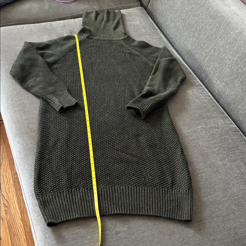 Prana women Dark Green Turtleneck Sweater Dress